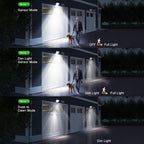 Luz solar exterior con sensor de movimiento 2 piezas | Jardín, entrada y seguridad exterior