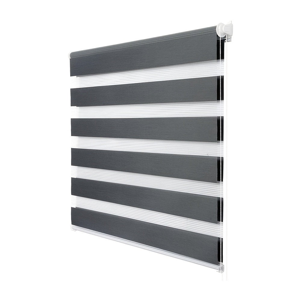 2 piezas, Persianas de doble rodillo, Persianas de cebra sin perforaciones, Blackout, Parasol, Protección solar, Decoración del hogar, para baño, sala de estar, cocina, con accesorios de montaje