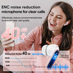 Auriculares Bluetooth | Audífonos Inalámbricos, Auriculares Inalámbricos 5.3 con Sonido Estéreo de Graves, Micrófono con Cancelación de Ruido y