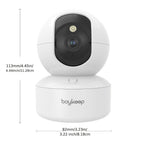 1pc Cámara de Vigilancia Wifi de Doble Banda 1296P, Alertas Inteligentes, Audio Bidireccional, Visión Nocturna a Color, Detección de Movimiento de Paquetes de Vehículos y Mascotas