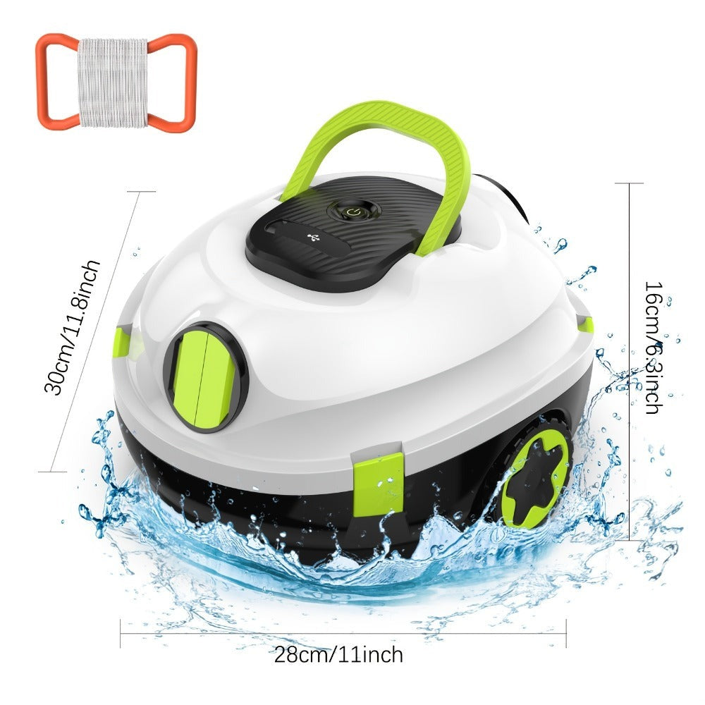 Limpiadora de piscina automática inalámbrica INSE Y10 - Segura para natación familiar (niños y adultos), succión de 27500 Pa, cesta de filtro de gran capacidad de 2.2 L, IPX8, apta para piscinas de más de 2.5 m de profundidad, autoestacionamiento, impresc