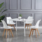 Sillas de comedor MCC Direct en juego de 4 piezas, sillas de cocina, sillas de oficina, silla de concha de diseño, "Eva" disponible en 7 colores de moda