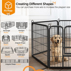 Costoffs Jaula para Perros de 80 x 60 cm con Puerta y Anillos para Piso, Ideal para Uso Interior y Exterior