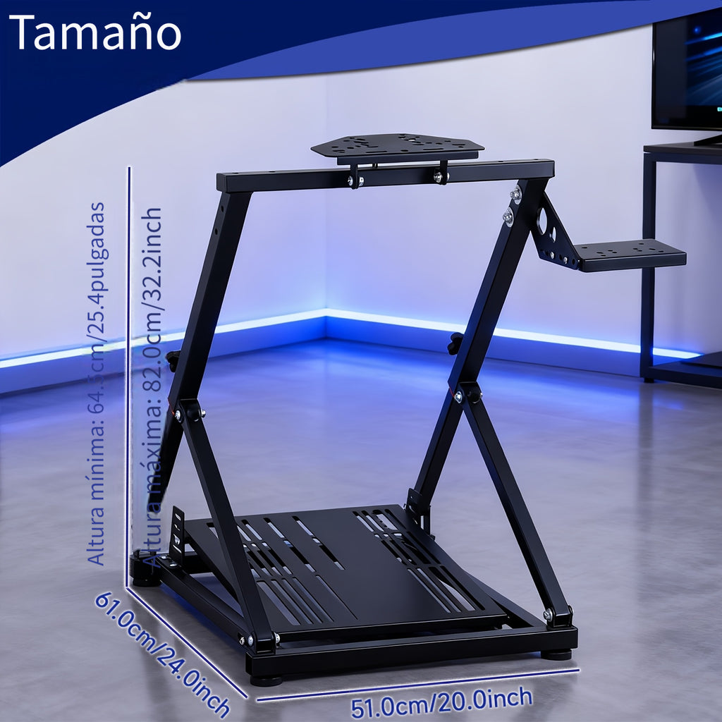Soportes para volante de carreras | Soporte Plegable para Volante de Carreras Simulador de Volante Estructura Triangular Soporte para Logitech