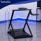 Soportes para volante de carreras | Soporte Plegable para Volante de Carreras Simulador de Volante Estructura Triangular Soporte para Logitech