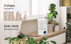 Humidificador de 4L con llenado superior para dormitorio, hogar, habitación grande de 25-35 m², 30 horas de autonomía, salida de 270 ml/h, 3 niveles de niebla con control de humedad del 45 %-90 %, 30 dB de silencio, control remoto, apagado automático - Id