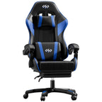 Silla de Juegos Furnishia con Reposapiés, Silla de Computadora Ajustable en Altura con Soporte Lumbar y Reposacabezas para Adultos, Silla de Oficina Giratoria 360 Grados para Oficina, Dormitorio, Estación de Trabajo Robusta