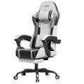 Silla Gaming con Masaje Lumbar Incorporado, Diseño Ergonómico Soporte Lumbar Ajustable y Reposacabezas, Silla de Computadora Giratoria de 360 Grados Reclinable para Oficina, Ideal para Juegos/Trabajo de Larga Duración