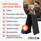 CADOCA® Rampa para Perros Coche Maleteros Escalones Plegable Capacidad 90 KG Compacta 156x40cm Ligera Antideslizante