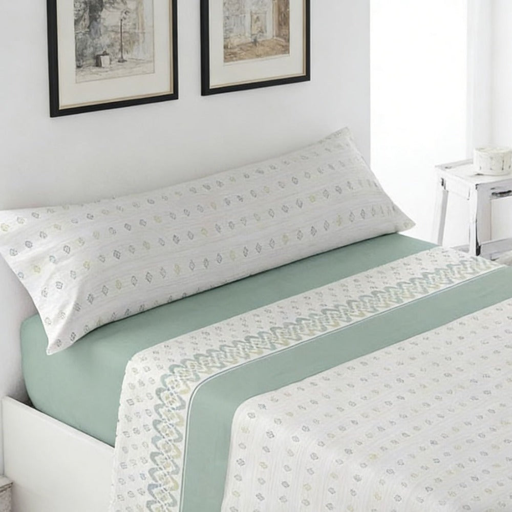 Juego de ropa de cama (Sábana ajustable, Cubrecama, Funda de almohada) | Juego de sábanas estampadas de 3 piezas | Primavera/Verano | Múltiples estilos | Tejido suave | 180cm - Múltiples tamaños disponibles