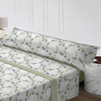 Juego de cama de tres piezas apto para todas las estaciones, que incluye una sábana, una sábana ajustable y fundas de almohada. Medidas: 90 cm, 105 cm, 135 cm, 150 cm y 180 cm.