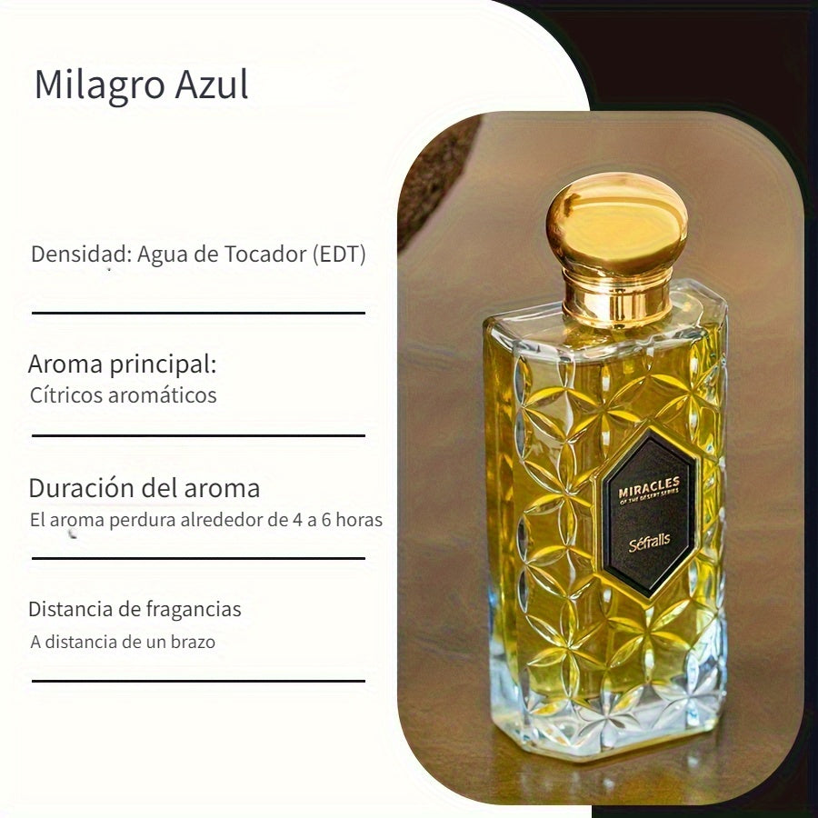 Sefralls Azure - Fragancia Duradera, Regalo Romántico para Novio, Regalo de San Valentín/Cumpleaños, Aroma Fresco y Amaderado