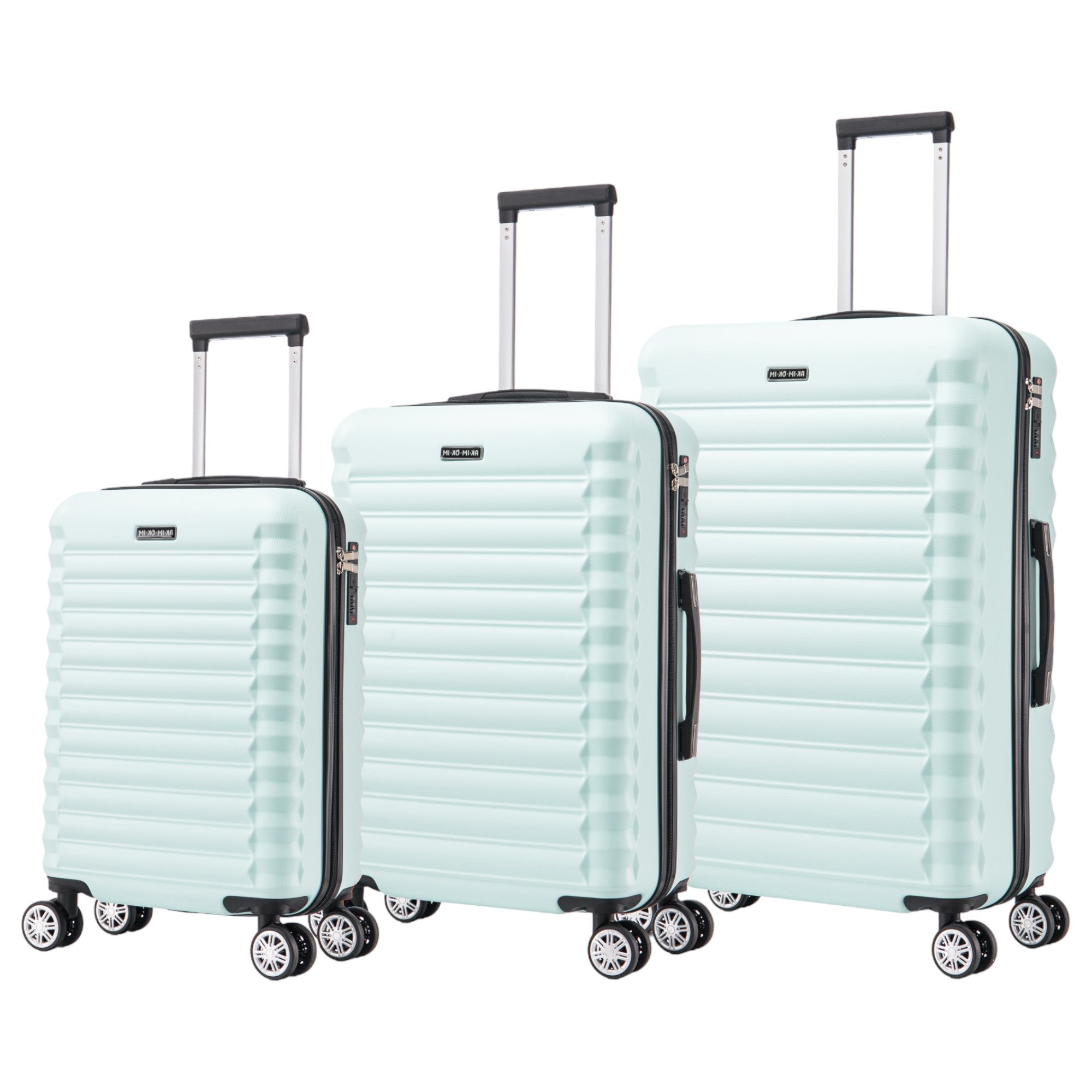 Conjunto de Maletas de Viaje Elegantes: Carcasa Ligera, Cerradura Numérica, 4 Ruedas Giratorias 360, Asa Telescpica de Aluminio Aleado Juego de Maletas Maleta ( 6999 M001 8008 6020 )