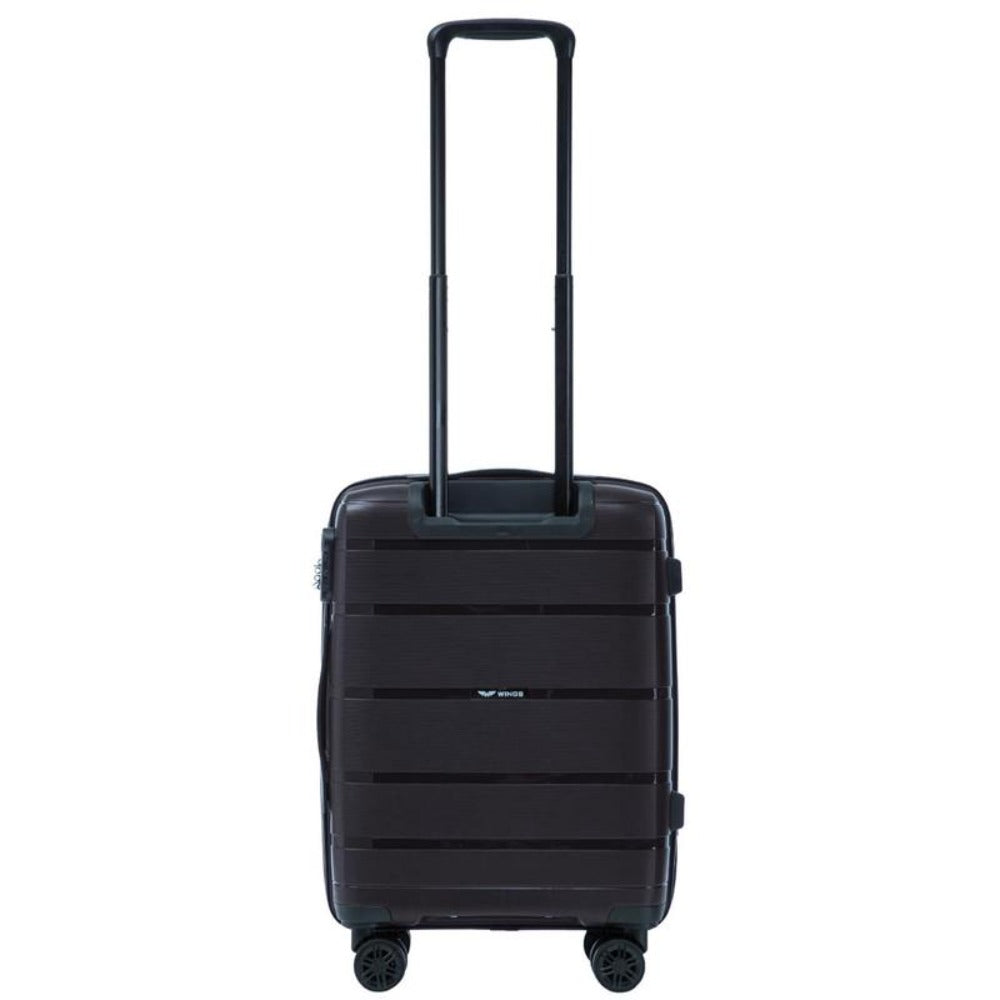 Maleta rígida de 20", aproximadamente 55 x 40 x 20 cm / Color negro / Equipaje resistente a daños con mango telescópico / 4 ruedas giratorias dobles de 360° / Candado de combinación / Asas laterales y superiores de HAWFINCH