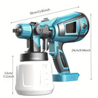Pistola de pintura sin cables, con 2 baterías de 3000mAh y cargador, 3 boquillas, pistola de pintura para cercas de 300W con recipiente de 1000ml para paredes y techos, muebles de jardín, cobertizos