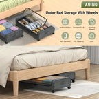 Caja de Almacenamiento Debajo de la Cama con Ruedas - Contenedor Organizador a Prueba de Polvo de Gran Capacidad, Adecuado para Edredones, Ropa, Juguetes y Diversos Artículos, con Ruedas para un Fácil Acceso, Asa Plegable para un Fácil Transporte, Solució