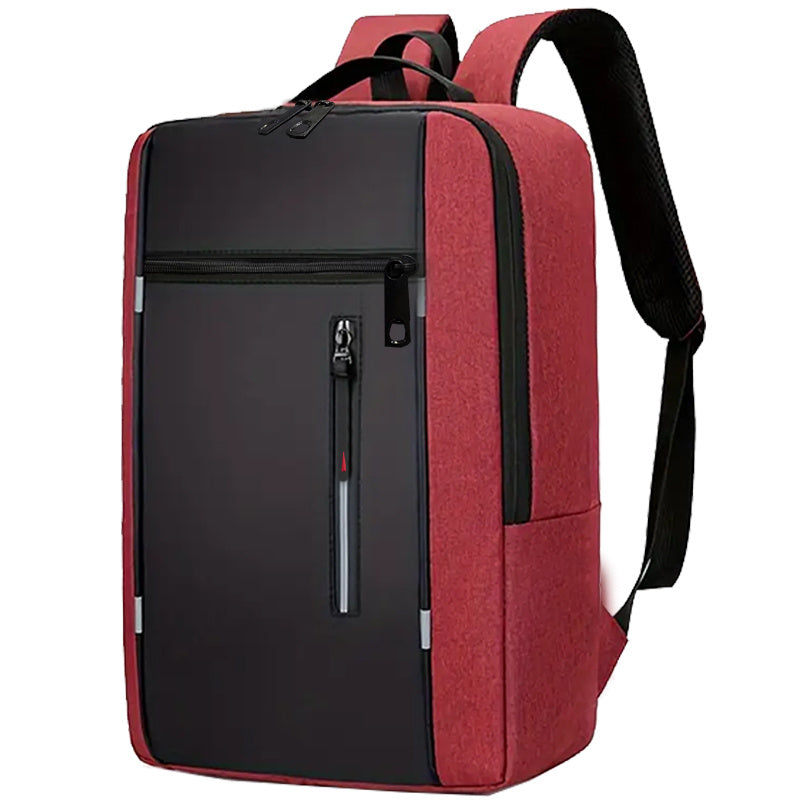 Mochila de Viaje - Nueva Mochila Multifuncional Casual de Negocios con Color Combinado para Laptop, Estilo Coreano de Moda, Ideal para Viajes, Turismo y Salidas, Mochila de Doble Hombro, Perfecta para Regalar a Amigos [Dirección de Cremallera Aleatoria]