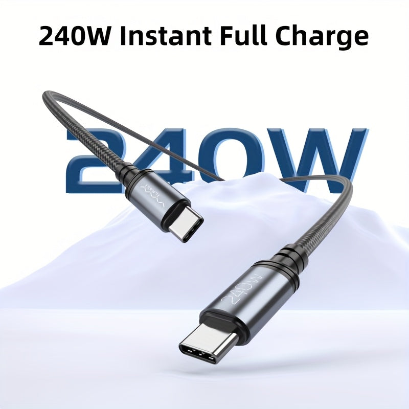 Cables USB-C de carga rápida 240W para portátil tableta y móvil | 240W y 100.58cm y 6 piezas