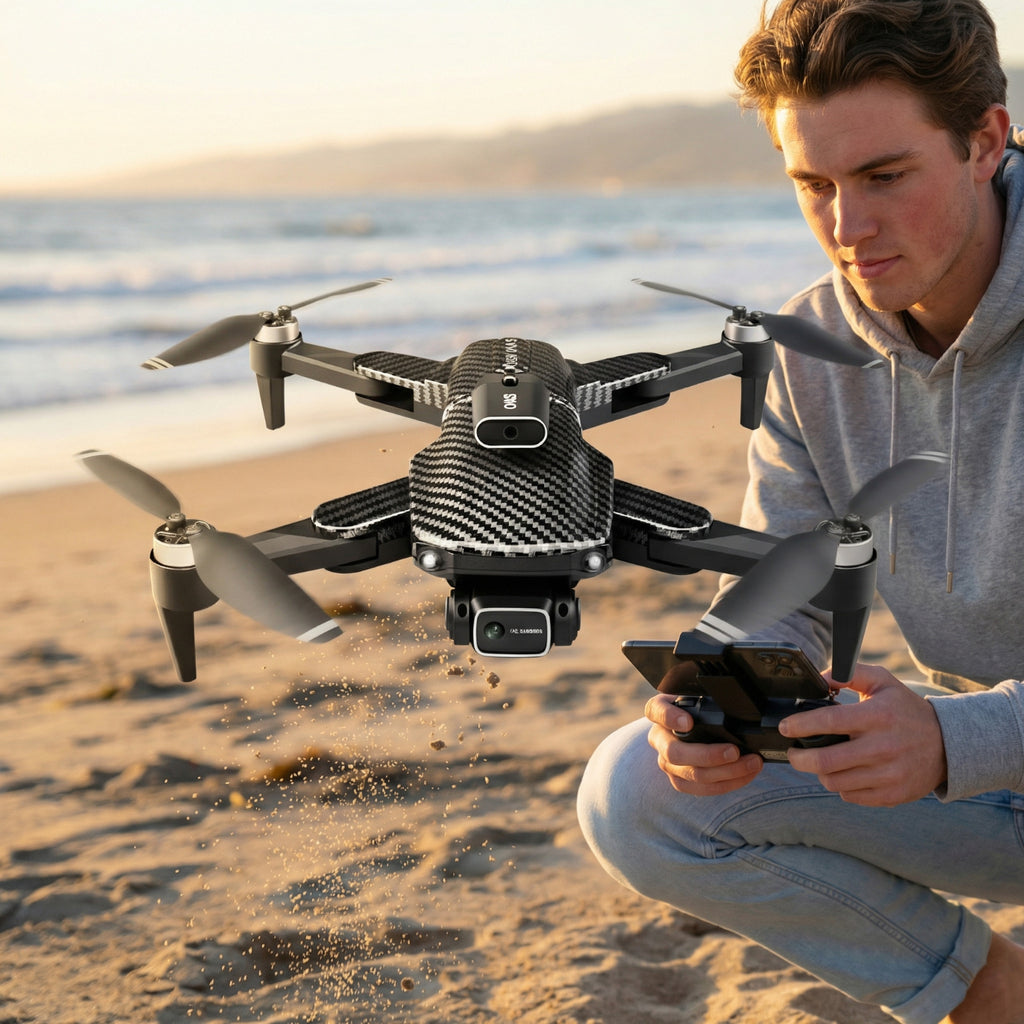 El dron K611 MAX cuenta con baterías duales y cámaras duales, posicionamiento de flujo óptico, despegue con un clic, hover automático, resistencia al viento fuerte y evitación inteligente de obstáculos, lo que lo hace diseñado específicamente para la foto