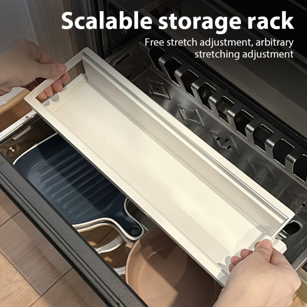 Estante de Especias Expandible, Estante de Metal Multifuncional, Estante de Almacenamiento Retráctil para Varios Botellas y Frascos en la Cocina - Estante de Platos de Un Solo Nivel, Orden y Arreglo, Uso Multiusos, Regalo Perfecto para el Día del Padre