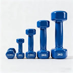 Mancuernas pequeñas de varios tamaños, azul brillante, adecuadas para uso doméstico y en el gimnasio, para fortalecer antebrazos y parte superior de los brazos, entrenamiento muscular, unisex, 0,5 kg, 1 kg, 1,5 kg, 2 kg, 3 kg, mancuernas pequeñas.