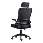 Silla de Oficina, para Gaming, Escritorio Ergonmica con Reposacabezas, Ajustable y con Soporte Lumbar Respaldo de Malla Transpirable Reposabrazos Abatibles de 90 Giratoria 360 (SF168-001)