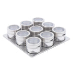 9 piezas de caja de almacenamiento magnética para escritorio de salón, recipiente de acero inoxidable para accesorios de uñas, caja de almacenamiento montada en la pared
