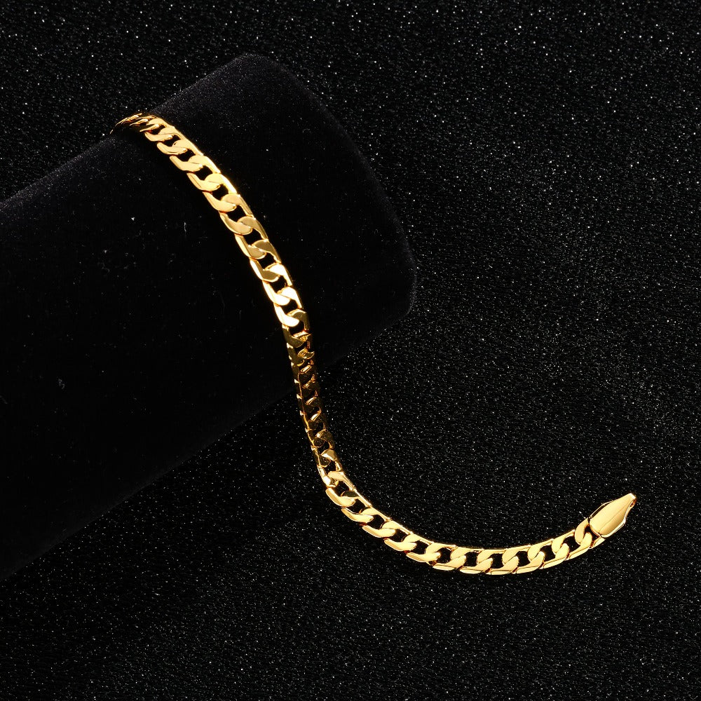Pulsera Cubana para Hombre de Plata 925, 5 mm de Ancho, Apta para la Piel y Hipoalergénica, Ideal como Regalo para Halloween, Navidad y San Valentín, Viene con una Exquisita Caja de Regalo