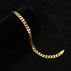 Pulsera Cubana para Hombre de Plata 925, 5 mm de Ancho, Apta para la Piel y Hipoalergénica, Ideal como Regalo para Halloween, Navidad y San Valentín, Viene con una Exquisita Caja de Regalo