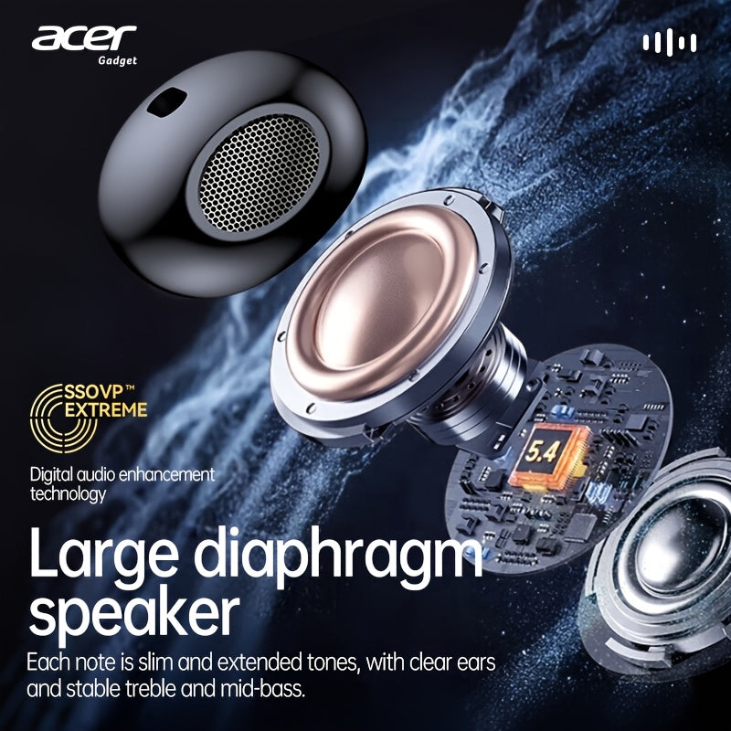 Auriculares Bluetooth | [Acer Modelo Nuevo 2026] Auriculares Inalámbricos TWS, Estéreo con Graves Potentes + Reducción de Ruido en Llamadas