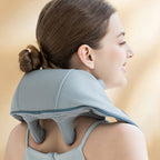 Masajeador de hombros y cuello 6D, que simula un masaje manual, puede masajear los hombros, el cuello y los músculos del trapezo, como una persona real que masajea para el hogar, la oficina, los viajes, el coche. Un gran regalo, masaje de cuerpo completo