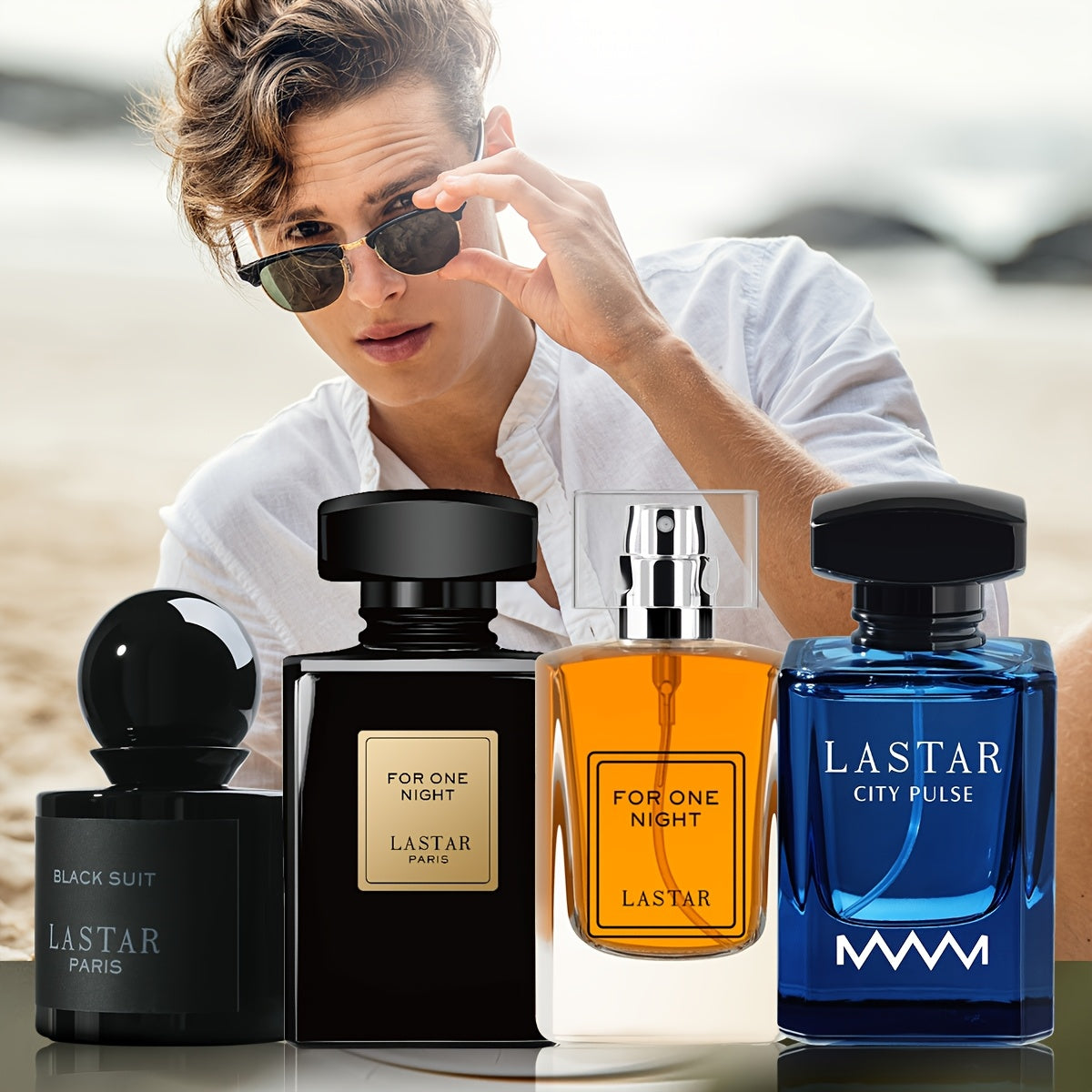 Juego de 4 botellas de perfume para hombre, fragancias de pachulí, vainilla y maderosas, colonia para hombre, perfume de larga duración, adecuado para citas, fiestas y trabajo diario, cada botella es una experiencia única, regalo exquisito para hombres