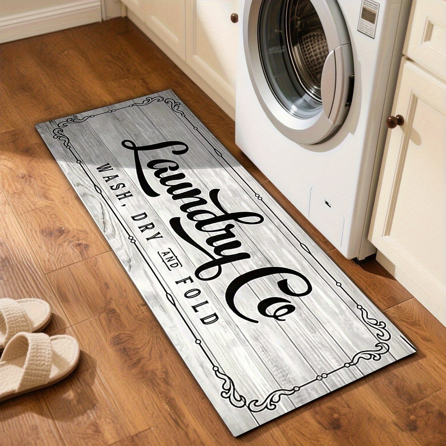 1 alfombra de cocina antideslizante premium - Alfombra de piso de poliéster duradera para cocina - Alfombra de pasillo, baño y cocina lavable y fácil de limpiar, accesorios de cocina - Decoración del hogar