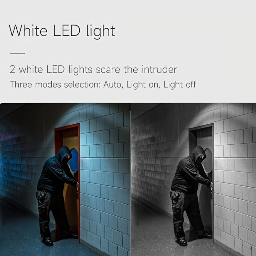 Cámara de seguridad 4G 4MP con energía solar [Sin conexión Wifi] con batería grande de 10000Mah, PTZ de 360°, visión nocturna a color, detección humanoid de IA, alarma de luz y sonido, audio bidireccional, almacenamiento en la nube/local, adecuada para pa