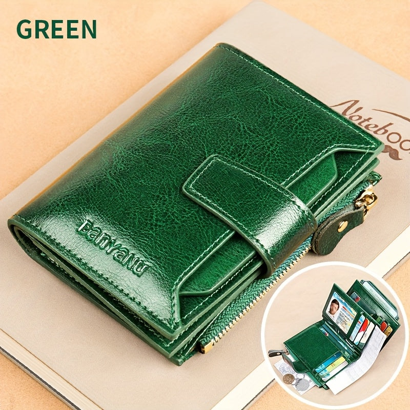 Nuevo Monedero Corto para Mujer, Elegante y de Alta Gama, Cartera Plegable y Delgada de Moda para Mujeres