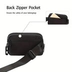 LOCAL LION Riñonera, Bolso de Hombro para Mujer, Riñonera Negra para Mujer, Diseño Simple, Riñonera Deportiva de Ochenta para Mujer, Adecuada para Viajes, Compras, Senderismo, Negro/Blanco, Almacén Local