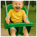 Colgacama tipo cubo para niños con cinturón de seguridad y cuerdas ajustables, asiento con respaldo alto y protección lateral, polipropileno duradero resistente a las condiciones climáticas y radiación UV, colgacama fácil de limpiar para el jardín, terraz