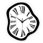 Reloj de pared moderno abstracto de madera derretida - Diseño contemporáneo en blanco y , reloj de cuarzo silencioso irregular de 30.48-40.64 cm a pilas para sala de estar, oficina, dormitorio, decoración de galería - Regalo ideal de decoración moderna pa