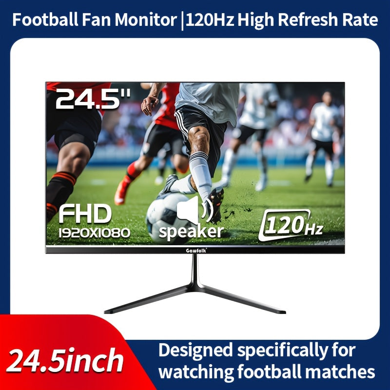 Monitor Gaming Gawfolk de 24.5 pulgadas, Panel Plano, Tasa de Refresco de 200Hz, Full HD 1080P, Pantalla PC, Panel IPS, Diseño sin Bordes, Tecnología Freesync, Soporte Panel VA, Conectividad HDTV y Displayport, Compatible con Montaje en Pared VESA 75X75