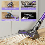 Aspiradora inalámbrica Yanhama/ 78000PA/ Aspiradora inalámbrica 8 en 1/ con cepillo antienredos/ 70 minutos de autonomía/ Aspiradora inalámbrica con pantalla LED/ Aspiradora de mano para pelo de mascotas, suelos duros, alfombras, limpieza de primavera del