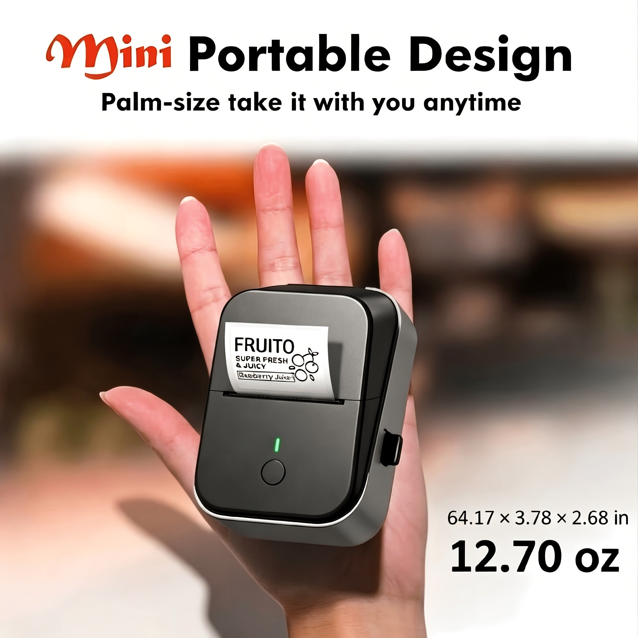 Impresora de etiquetas | Impresora de Etiquetas PM260A Portátil para Pequeñas Empresas, Oficina, Direcciones, Mini Impresora, Viene con un Rollo