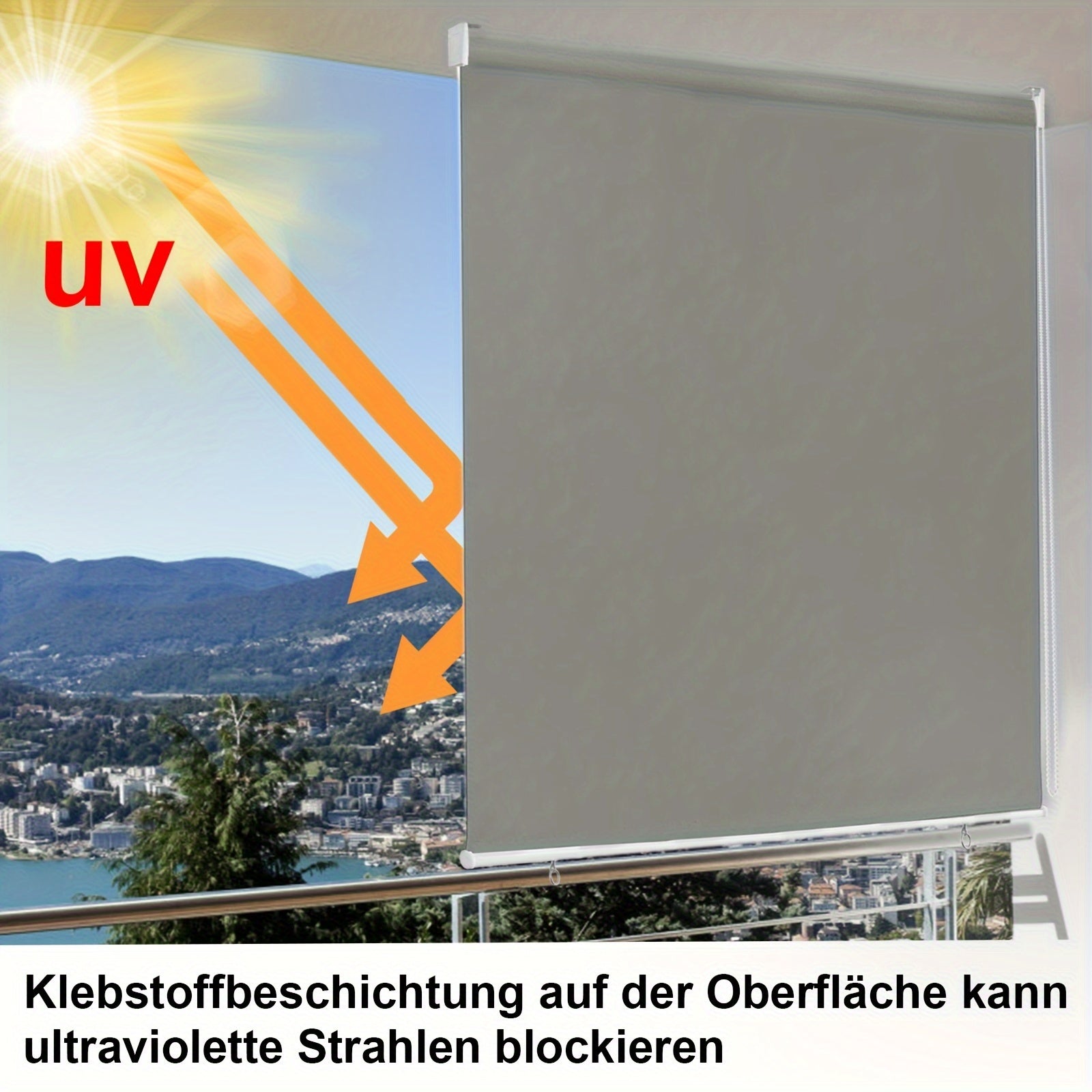 Estores Enrollables Verticales Para Balcón - Oscurecimiento, Protección UV, Térmico Reflectante