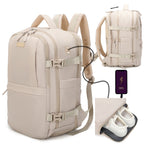 Mochila de cabina expandible 40x25x20-25cm | compartimiento para zapatillas | Mochila casual compatible con portátil 14 pulgadas