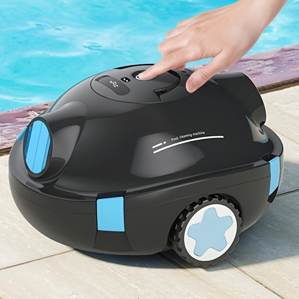 INSE Y10 Limpiador de Piscina Automático Inalámbrico - Seguro para Natación Familiar (Niños y Adultos), Cesta de Filtro de Gran Capacidad de 4.2L, IPX8, Succión de 21Kpa, Apto para Piscinas de 2.5M o Más Profundas, Autoparking, Imprescindible para la Limp