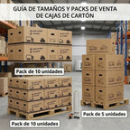 Cajas de cartón | Paquete de 10/Paquete de 5 | Adecuadas para mudanzas, almacenes y transporte | Con asas | Fáciles de manejar | Súper duraderas | 40×25×20CM, 50×29×30CM, 50×35×30CM | Paquete de 5 o 10