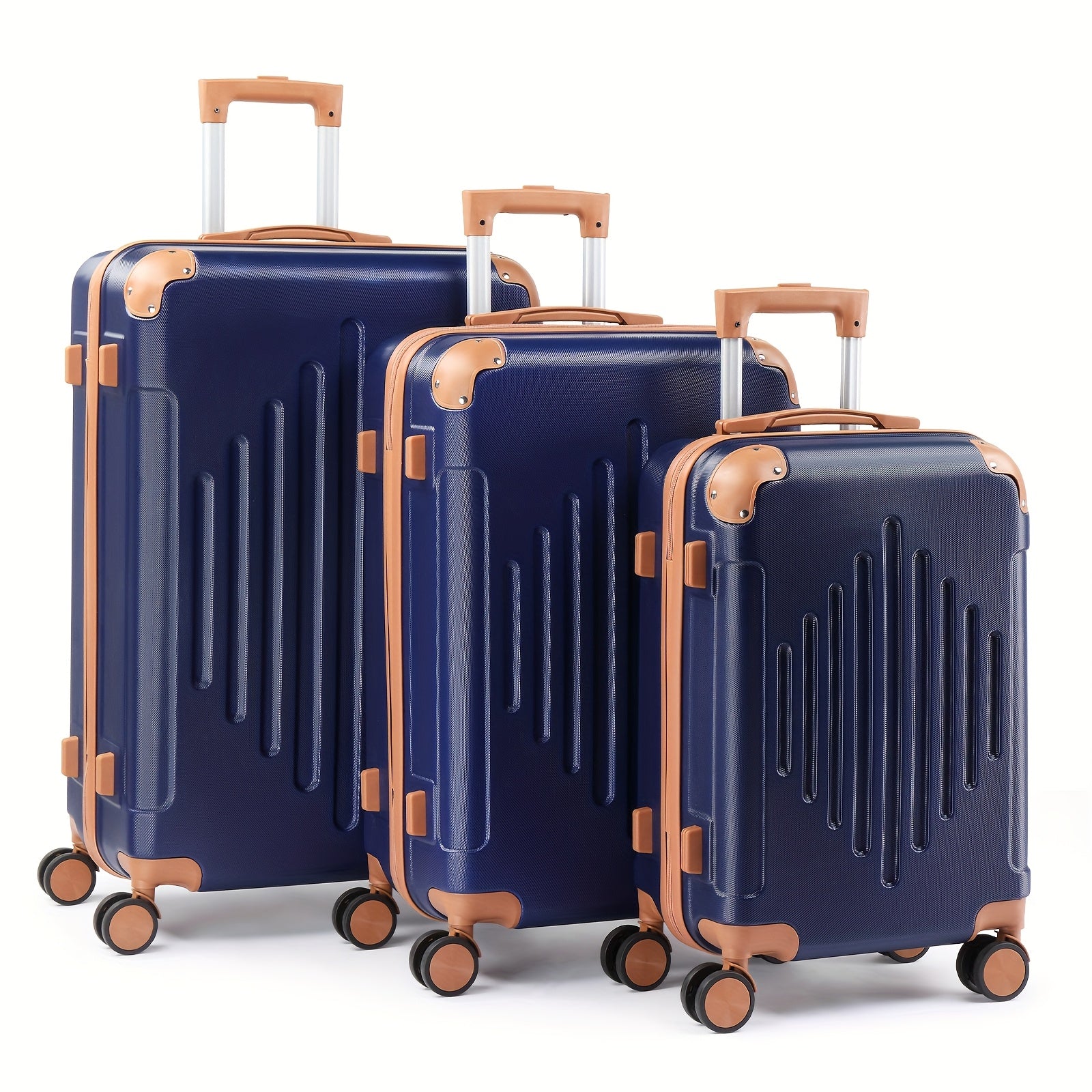 Juego de 3 Maletas de Carcasa Dura con Ruedas Giratorias - Maletas de Mano Ligeras para Hombres y Mujeres, Juego de Equipaje de Viaje Duradero (Incluye Tamaño de Cabina)