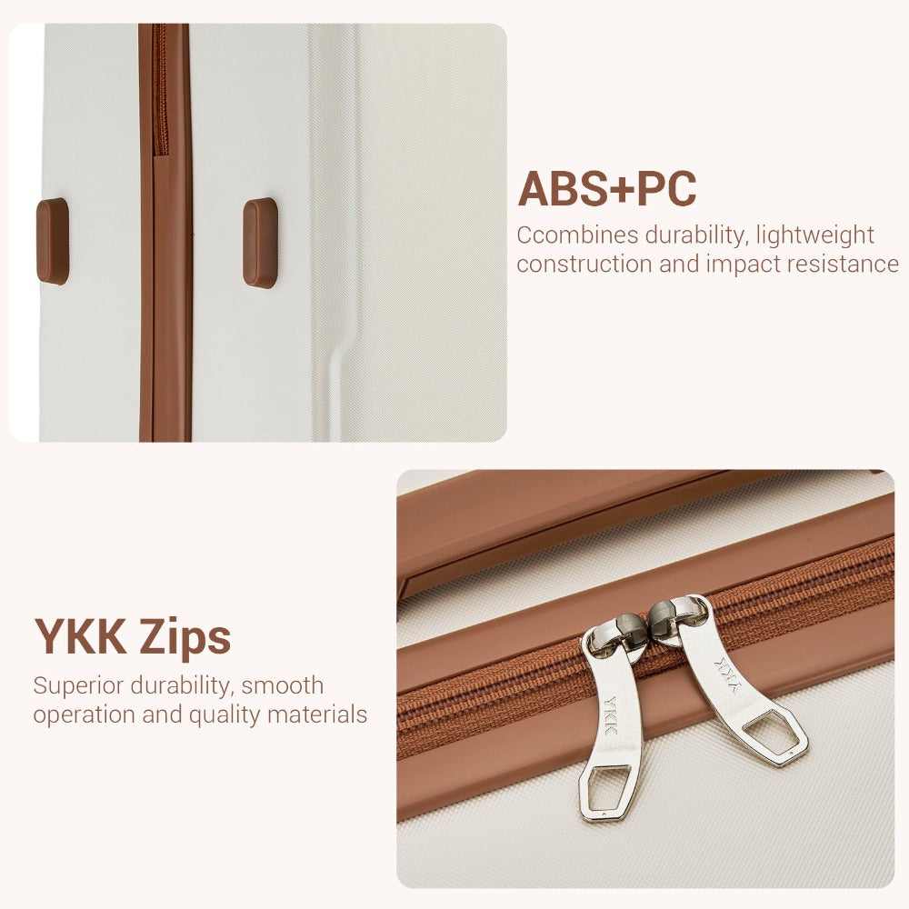 3 piezas de equipaje de cabina Kono de 20/24/28 pulgadas, equipaje de mano, pequeño, PC+ABS, carcasa dura, ligero, duradero, bolsa de viaje con ruedas dobles giratorias, cerradura de seguridad TSA