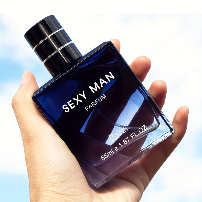 Perfume para hombre de 55 ml + 3 ml, colonia con notas de madera, leche, cítricos y ébano, desprende un aroma caballeroso y duradero, perfecto para citas, fiestas y para regalar, regalos de San Valentín