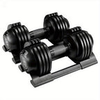 2 Piezas de Mancuernas de 10 kg con Base, Peso Ajustable, Mango Antideslizante, Peso Total de 20 kg, con Base para Evitar Rodar, Ideales para Hogar, Oficina, Gimnasio y Entrenamiento Corporal