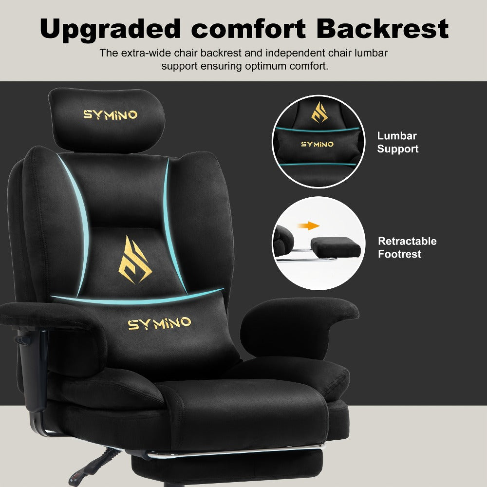 Sillón Sofá para Juegos, Silla de Gamer, Sillón Sofá Ergonómico con Piel Sintética de Pelo Largo